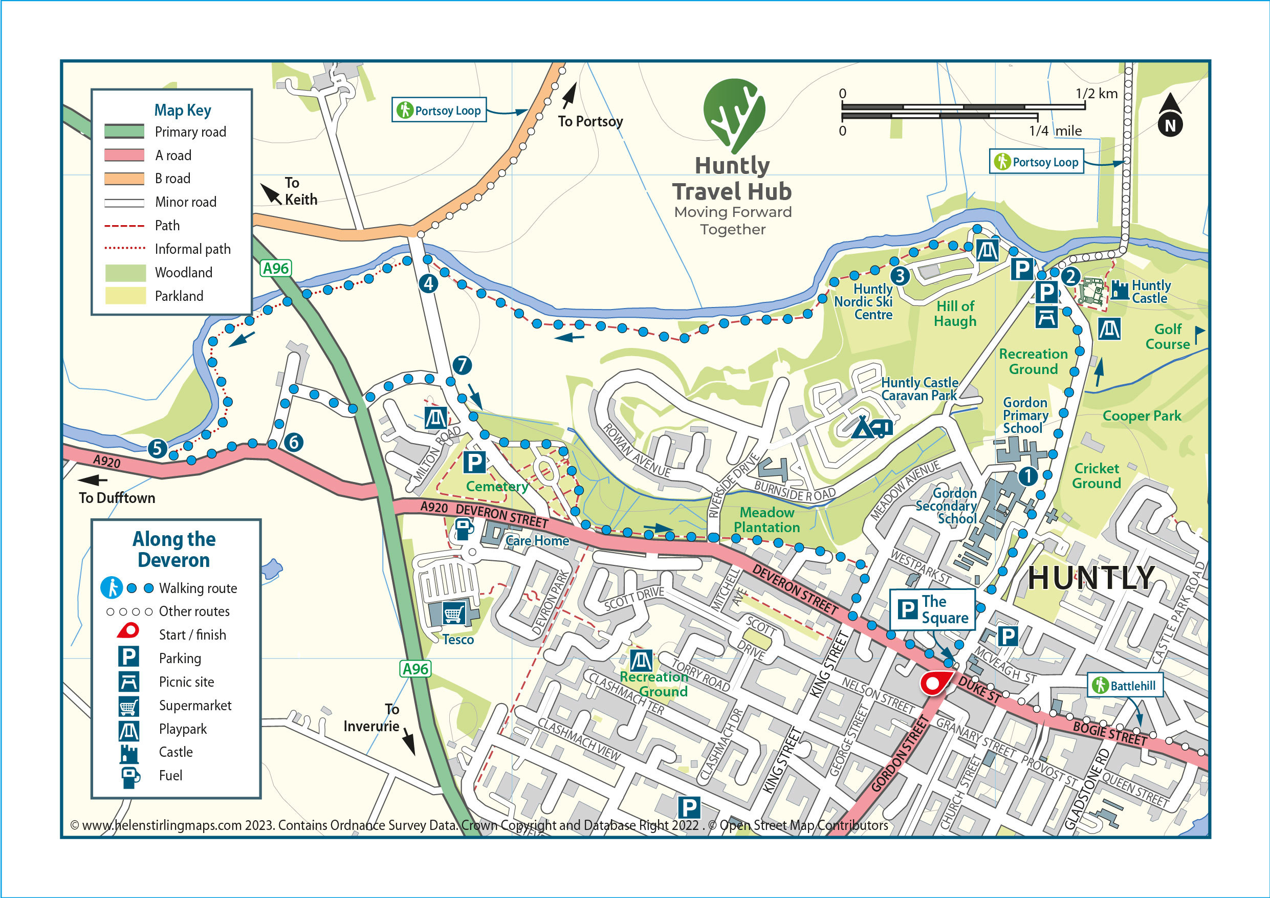 Along The River Deveron Map