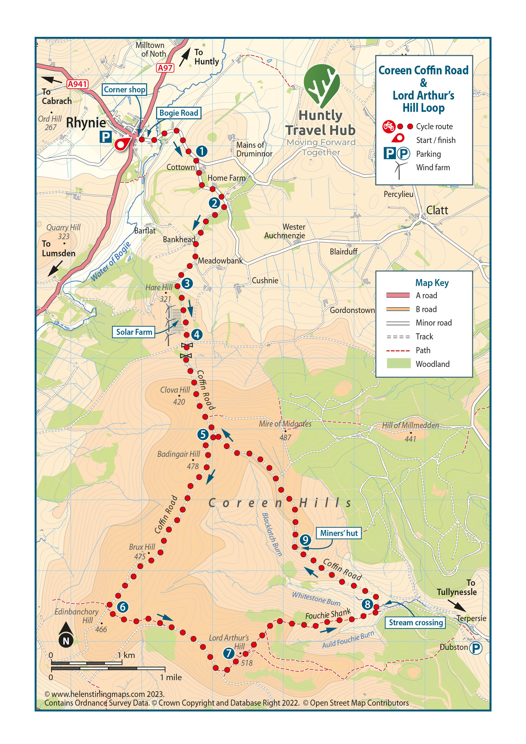 Coreen Coffin Road & Lord Arthur’s Hill Loop Map