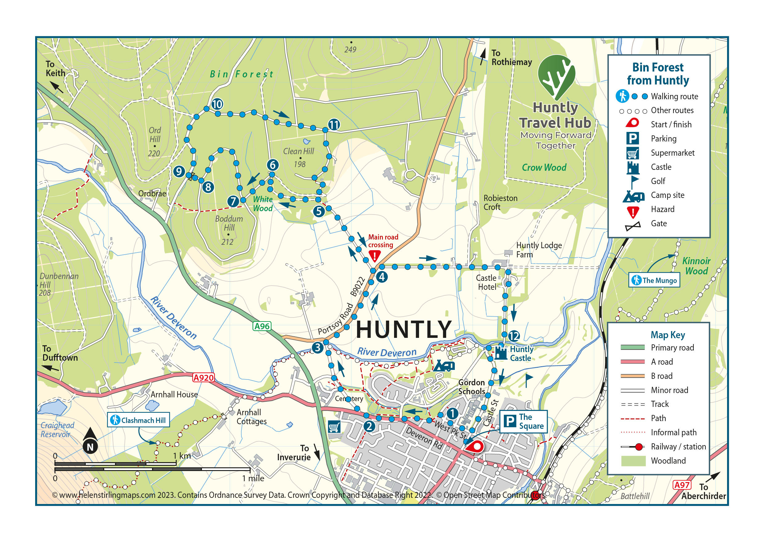 Bin Forest from Huntly Map
